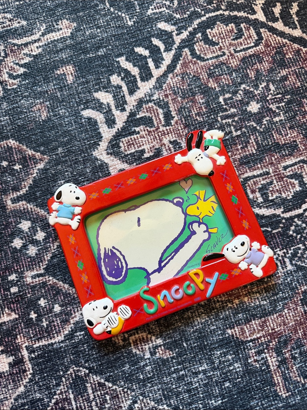 Peanuts Snoopy Red Frame with Multicolor Accents